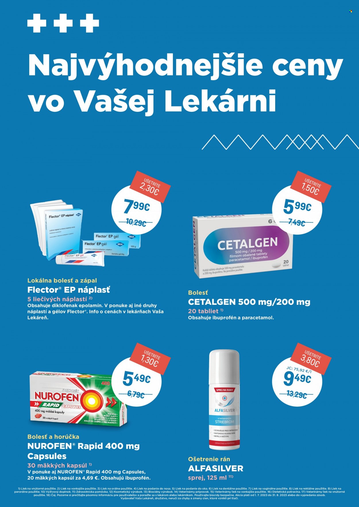 Leták Vaša lekáreň - 1.7.2023 - 31.8.2023. Strana 3