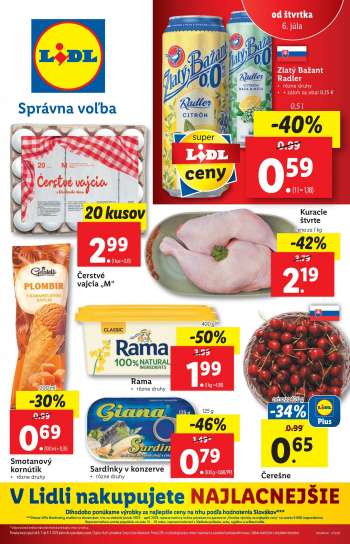 Leták Lidl - 6.7.2023 - 9.7.2023.