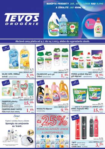 Leták Tevos Drogérie - 4.7.2023 - 14.7.2023.