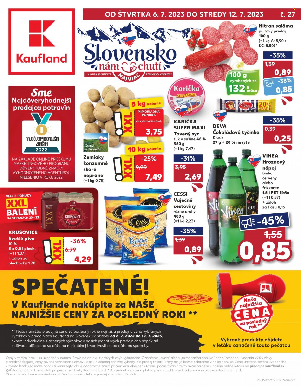 Leták Kaufland - 6.7.2023 - 12.7.2023. Strana 1