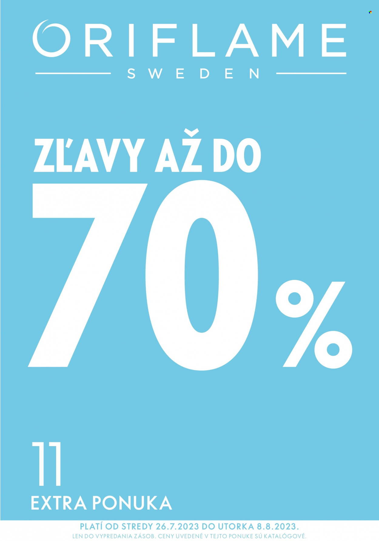 Leták Oriflame - 26.7.2023 - 8.8.2023. Strana 1