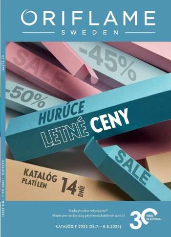 Leták Oriflame - 26.7.2023 - 8.8.2023.