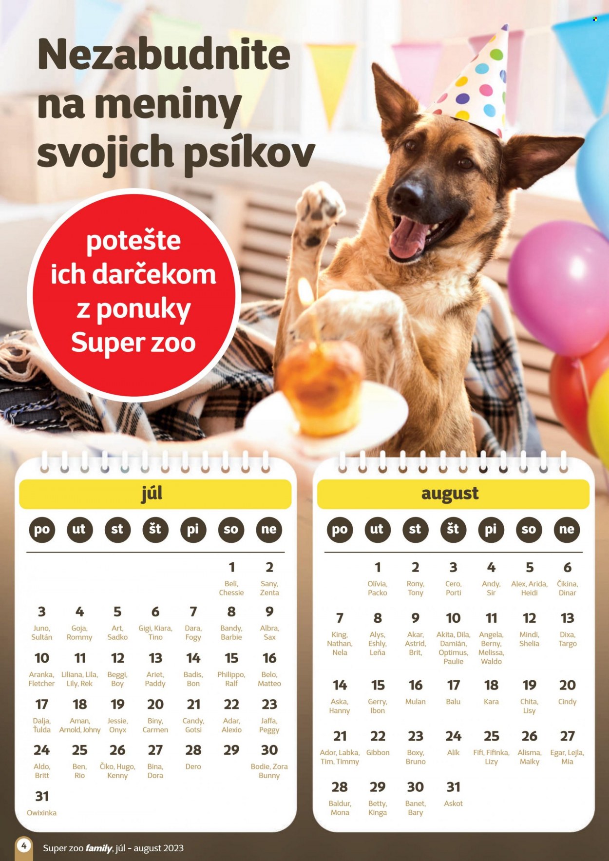 Leták SUPER ZOO - 1.7.2023 - 31.8.2023. Strana 4