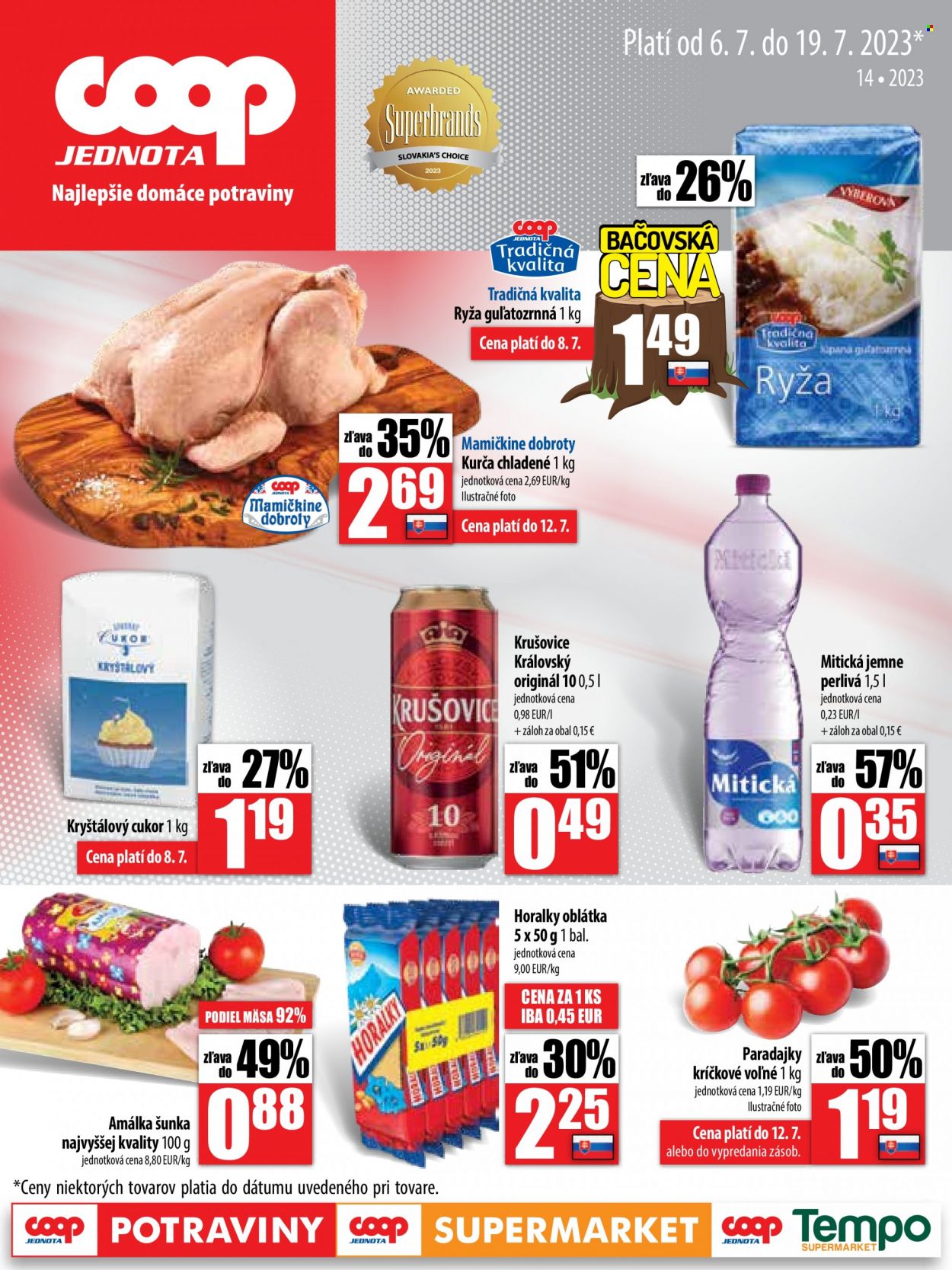 Leták COOP Jednota - 6.7.2023 - 19.7.2023. Strana 1