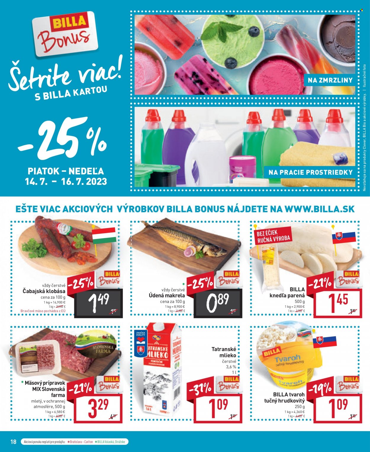 Leták Billa - 12.7.2023 - 18.7.2023. Strana 18