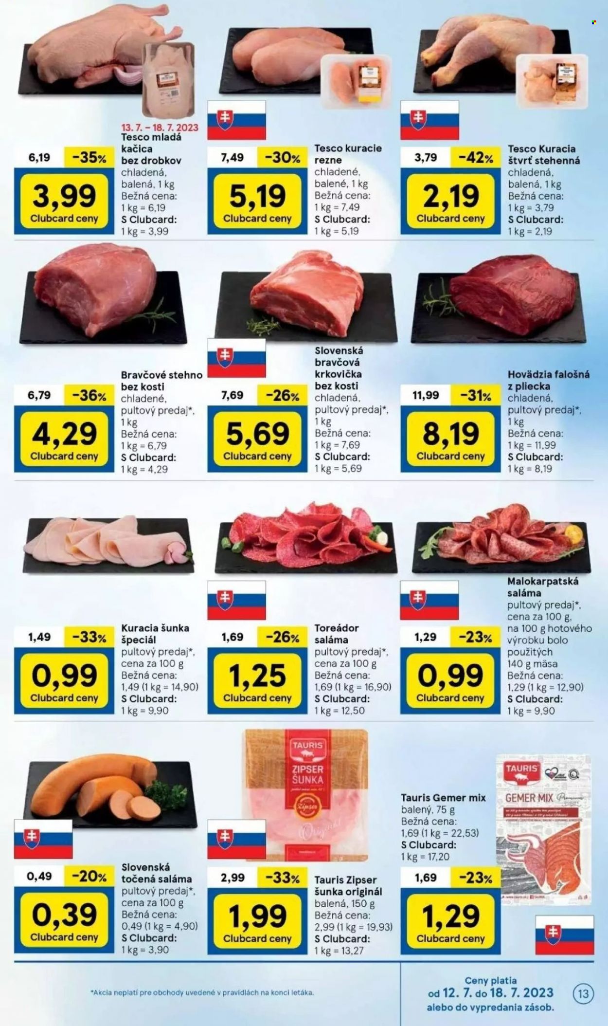 Leták TESCO - 12.7.2023 - 18.7.2023. Strana 13