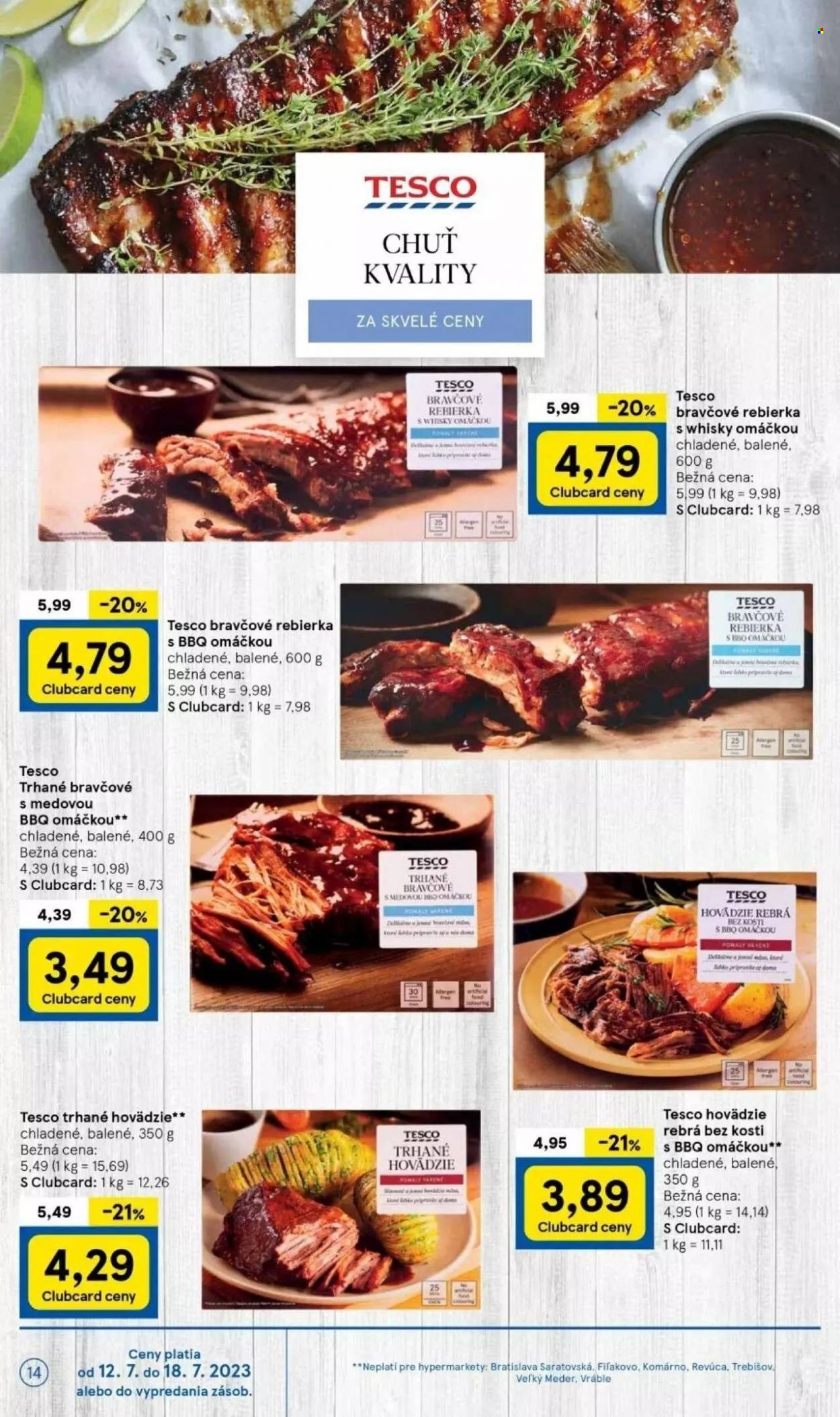 Leták TESCO - 12.7.2023 - 18.7.2023. Strana 14