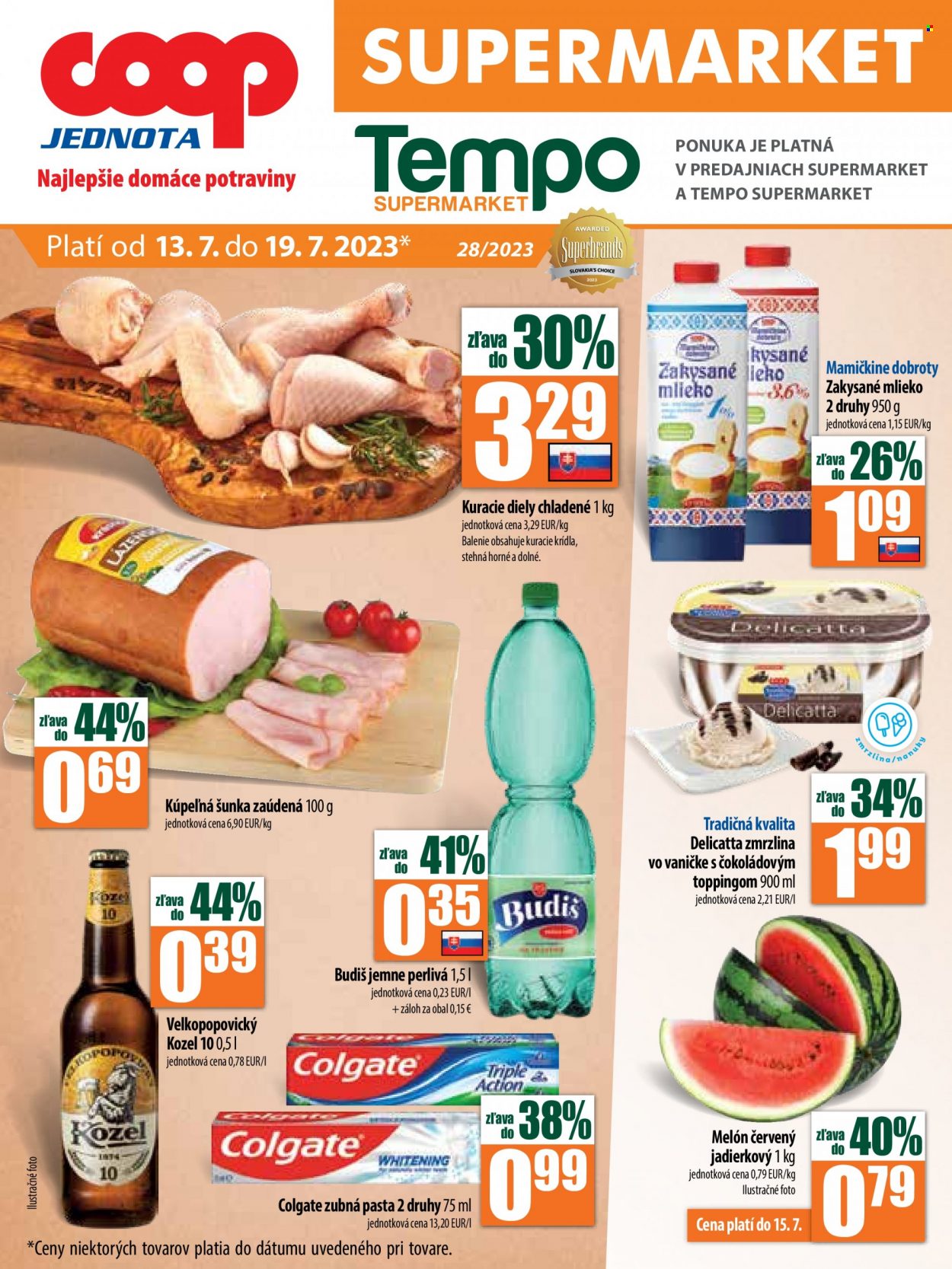 Leták COOP Jednota - 13.7.2023 - 19.7.2023. Strana 1