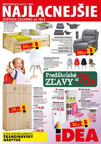 Leták IDEA nábytok - 15.7.2023 - 31.7.2023.