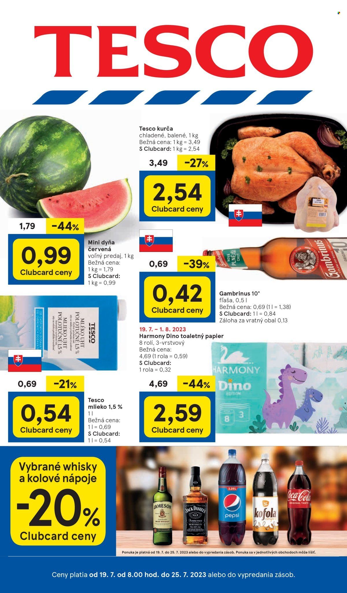 Leták TESCO - 19.7.2023 - 25.7.2023. Strana 1