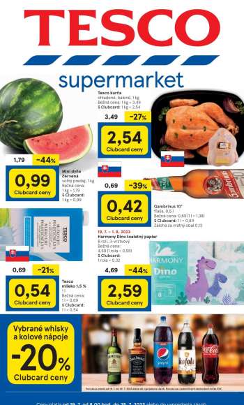 Leták TESCO supermarket - 19.7.2023 - 25.7.2023.