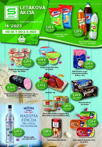 Leták Sintra - 20.7.2023 - 2.8.2023.