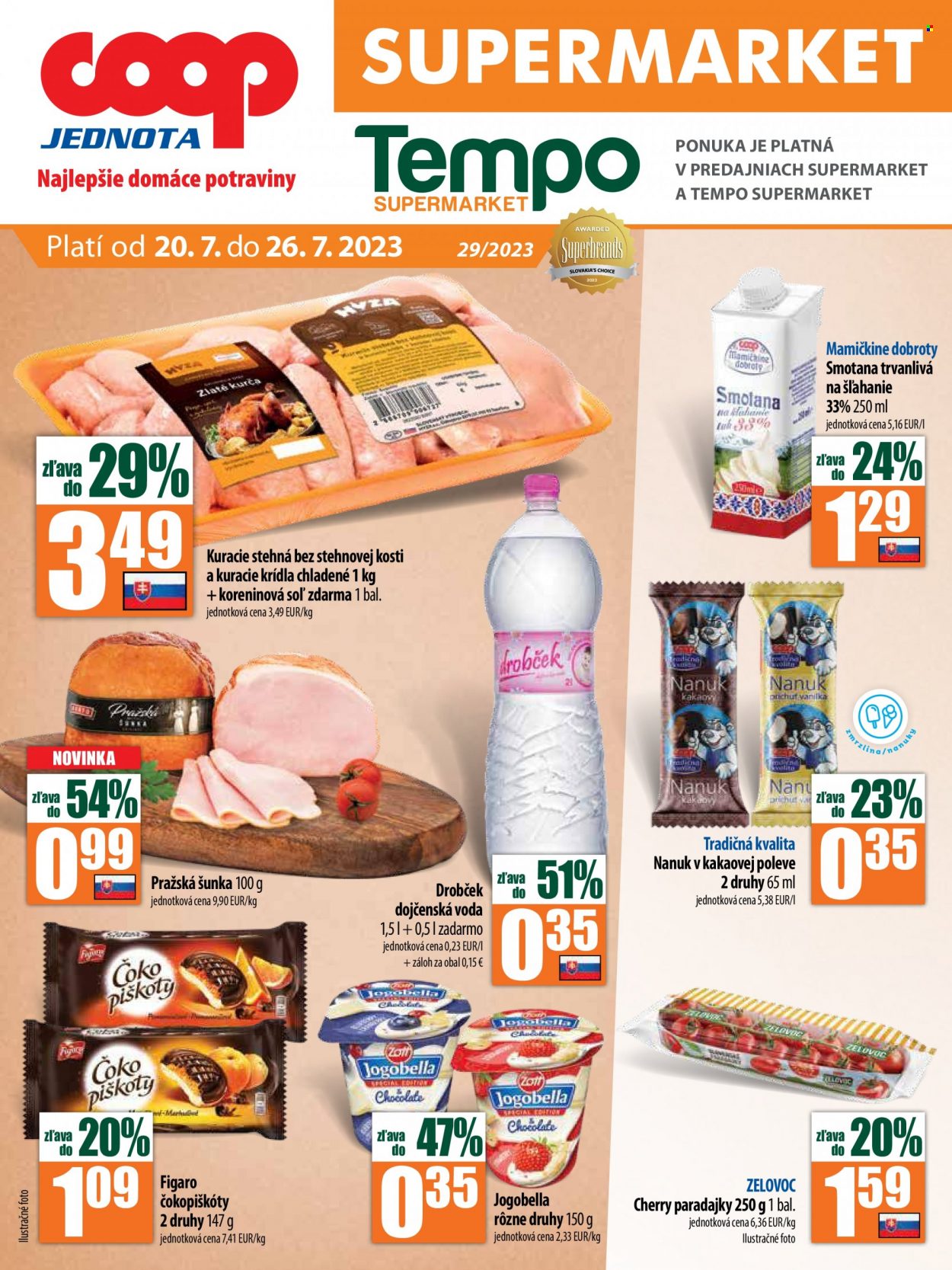 Leták COOP Jednota - 20.7.2023 - 26.7.2023. Strana 1
