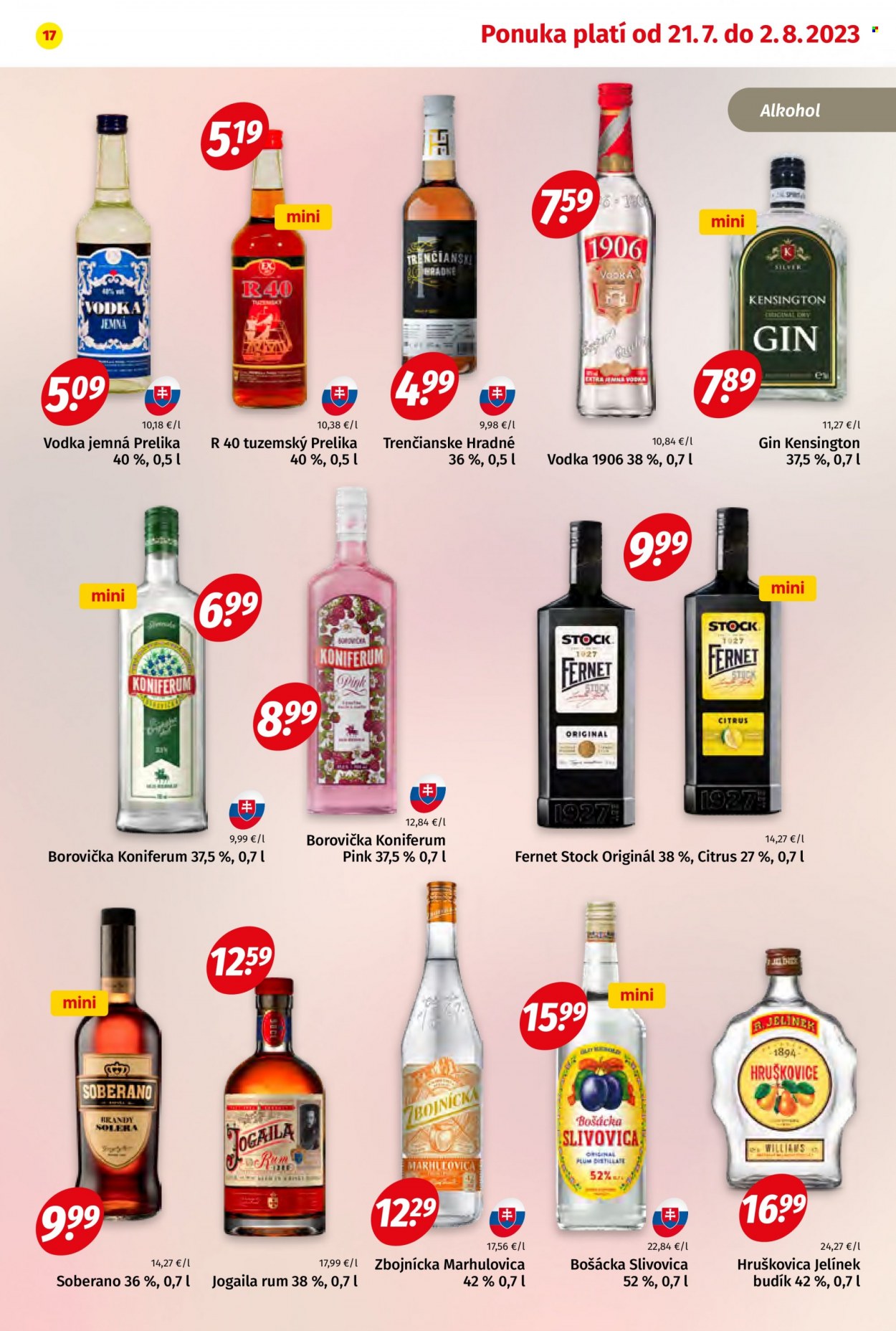 Leták Potraviny KORUNA - 21.7.2023 - 2.8.2023. Strana 17