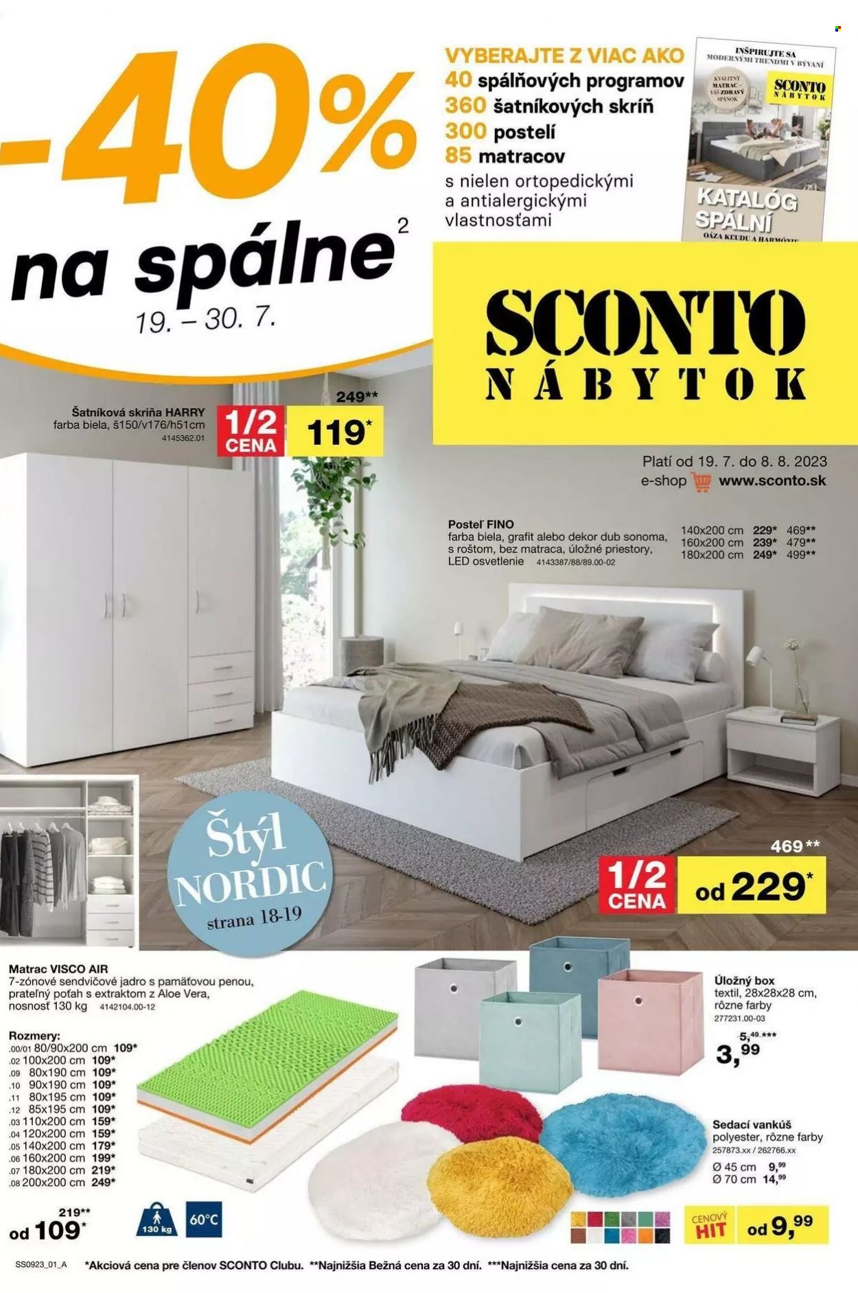 Leták Sconto nábytok - 19.7.2023 - 30.7.2023. Strana 1