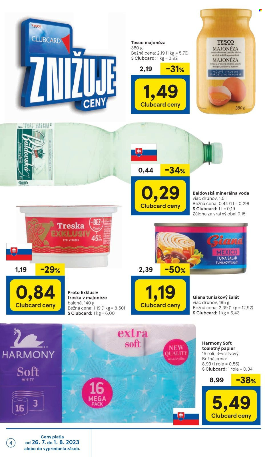 Leták TESCO supermarket - 26.7.2023 - 1.8.2023. Strana 4
