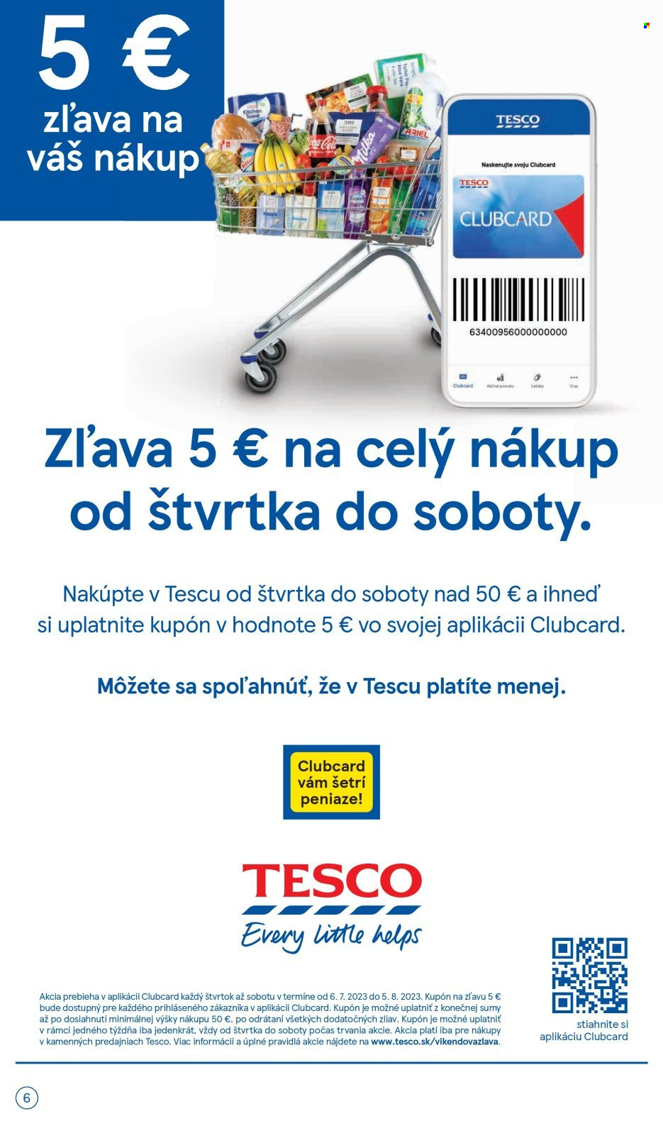 Leták TESCO supermarket - 26.7.2023 - 1.8.2023. Strana 6