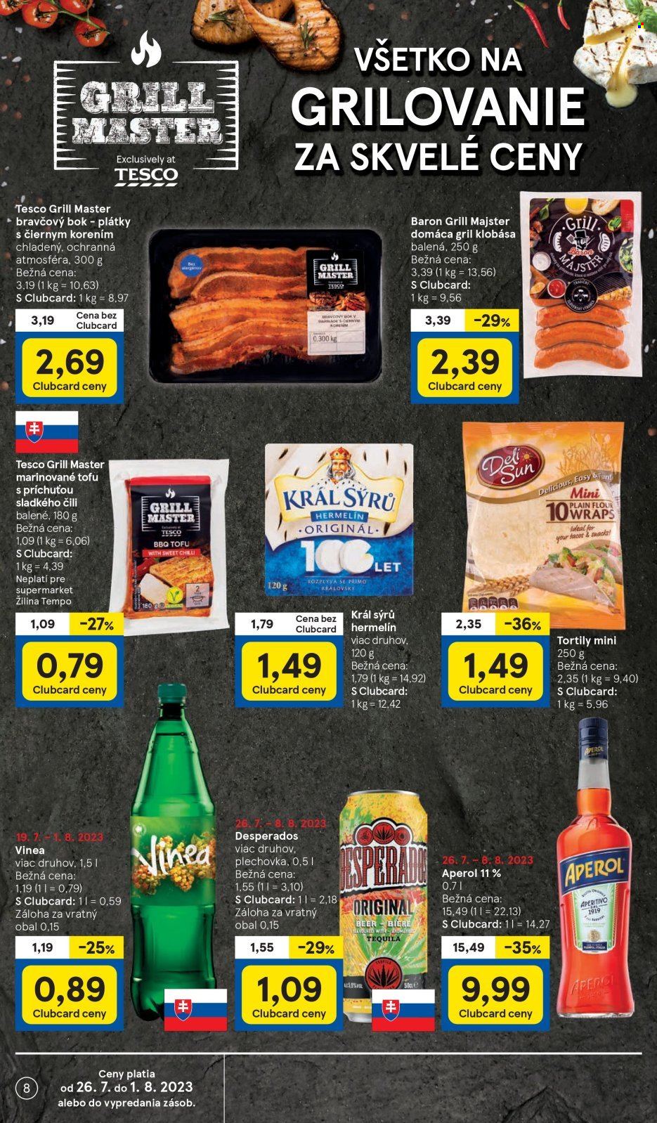 Leták TESCO supermarket - 26.7.2023 - 1.8.2023. Strana 8