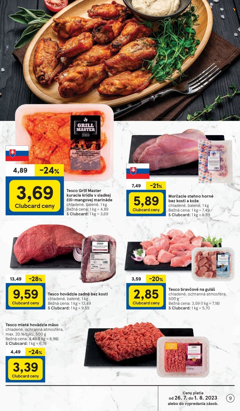 Leták TESCO supermarket - 26.7.2023 - 1.8.2023. Strana 9