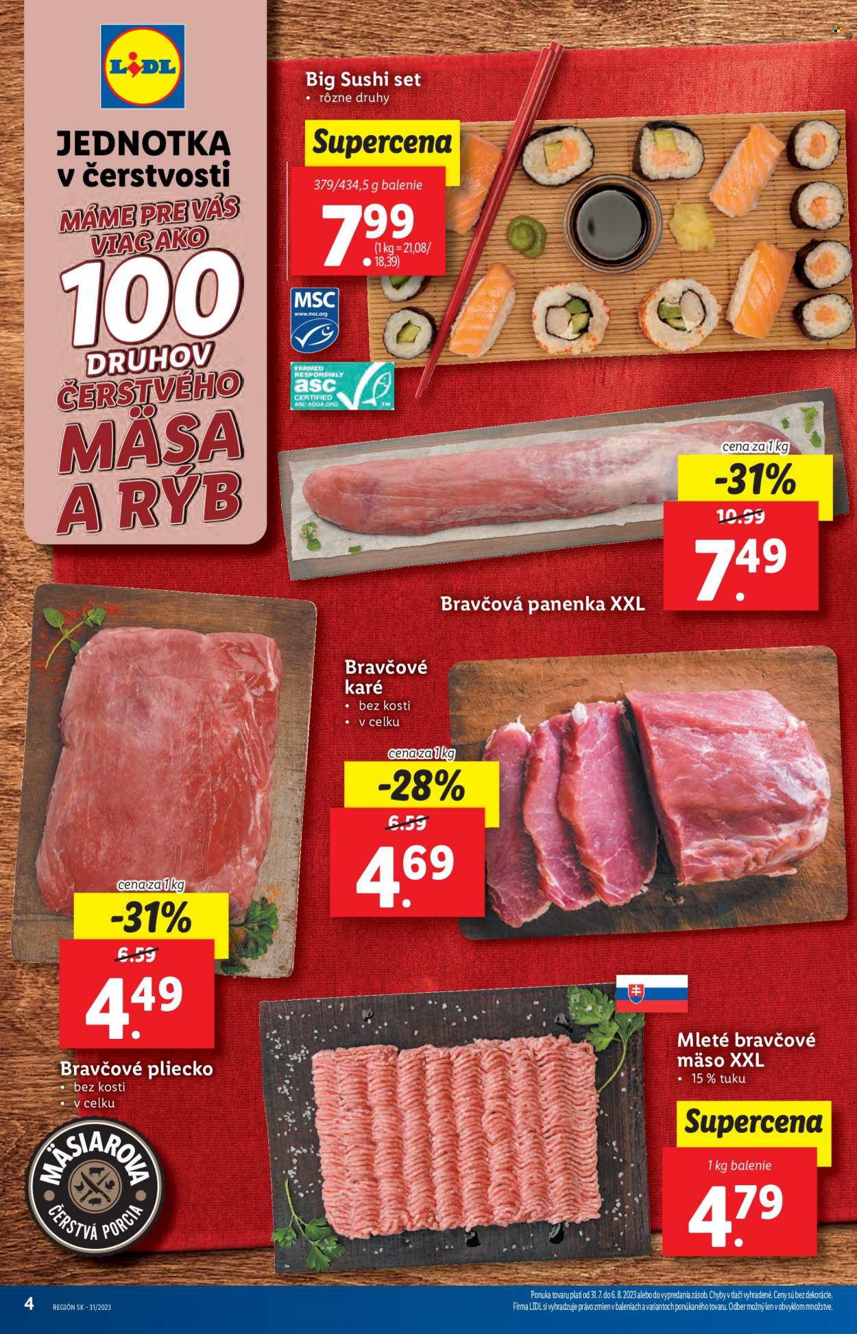 Leták Lidl - 31.7.2023 - 6.8.2023. Strana 4