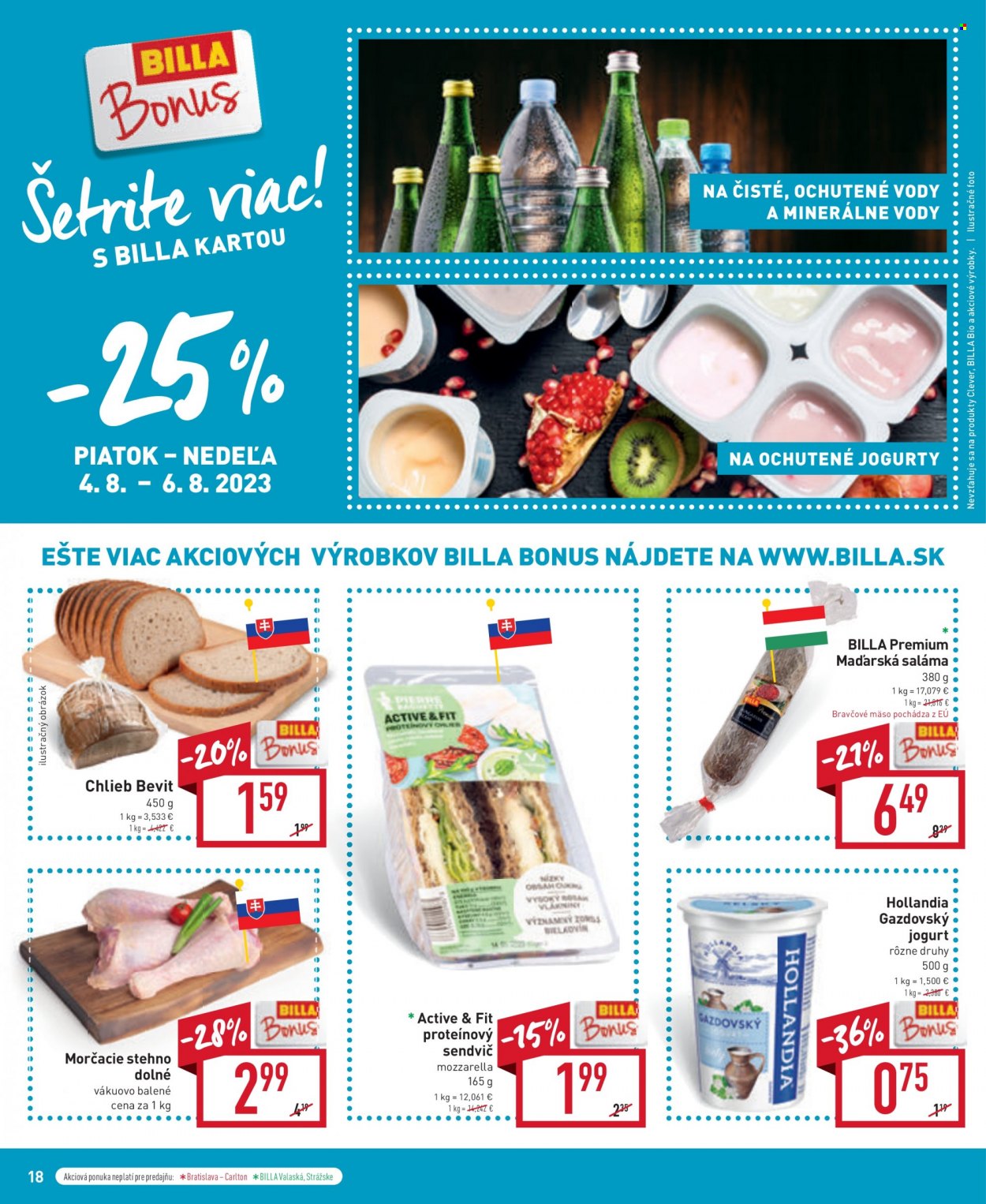 Leták Billa - 2.8.2023 - 8.8.2023. Strana 18