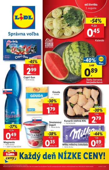 Leták Lidl - 3.8.2023 - 6.8.2023.