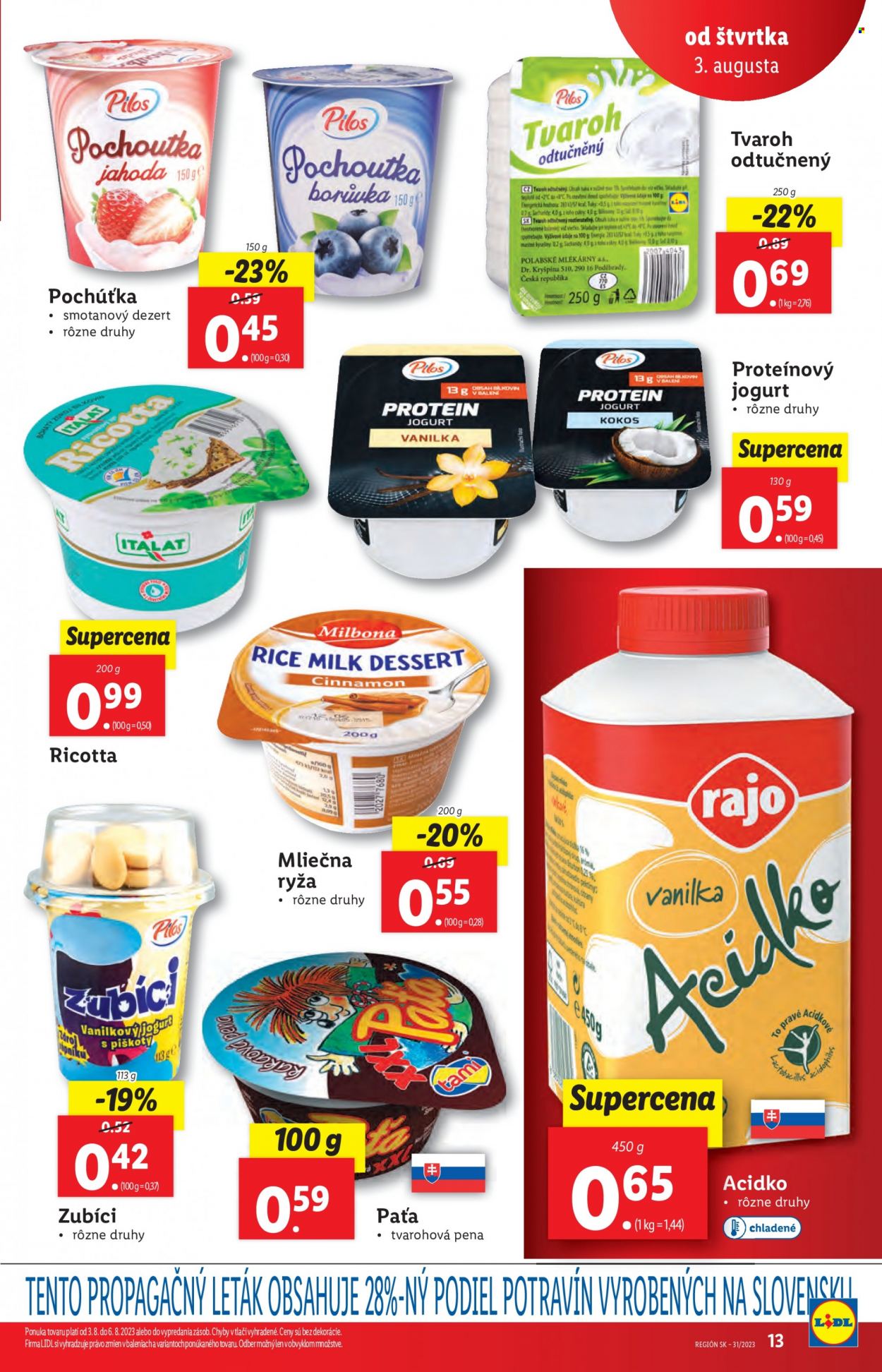 Leták Lidl - 3.8.2023 - 6.8.2023. Strana 13