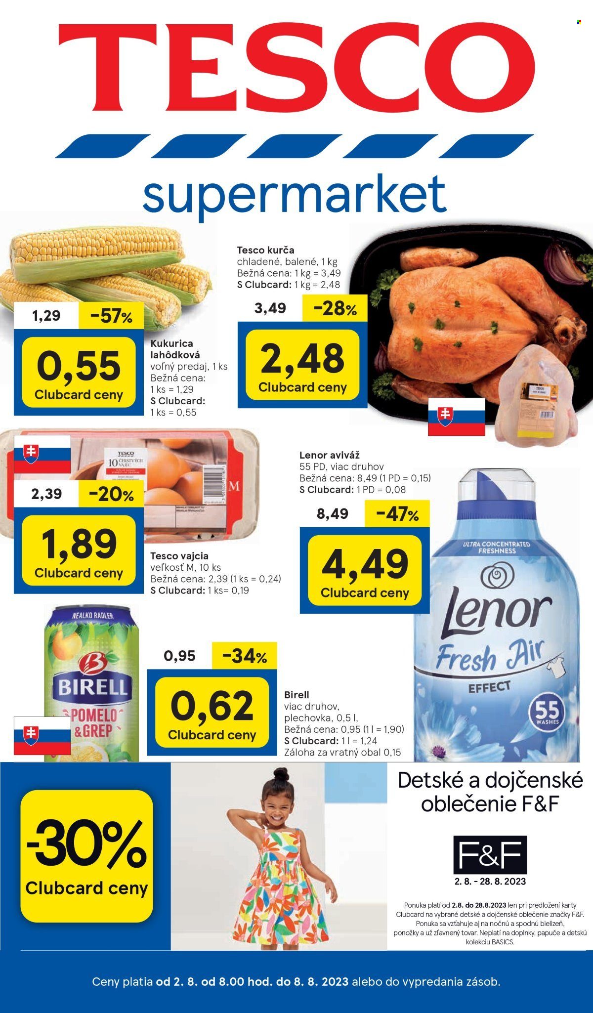 Leták TESCO supermarket - 2.8.2023 - 8.8.2023. Strana 1