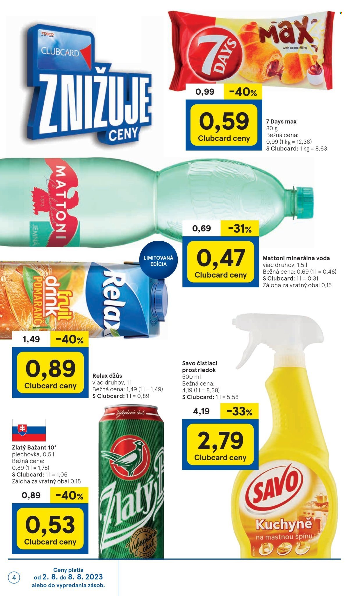 Leták TESCO supermarket - 2.8.2023 - 8.8.2023. Strana 4