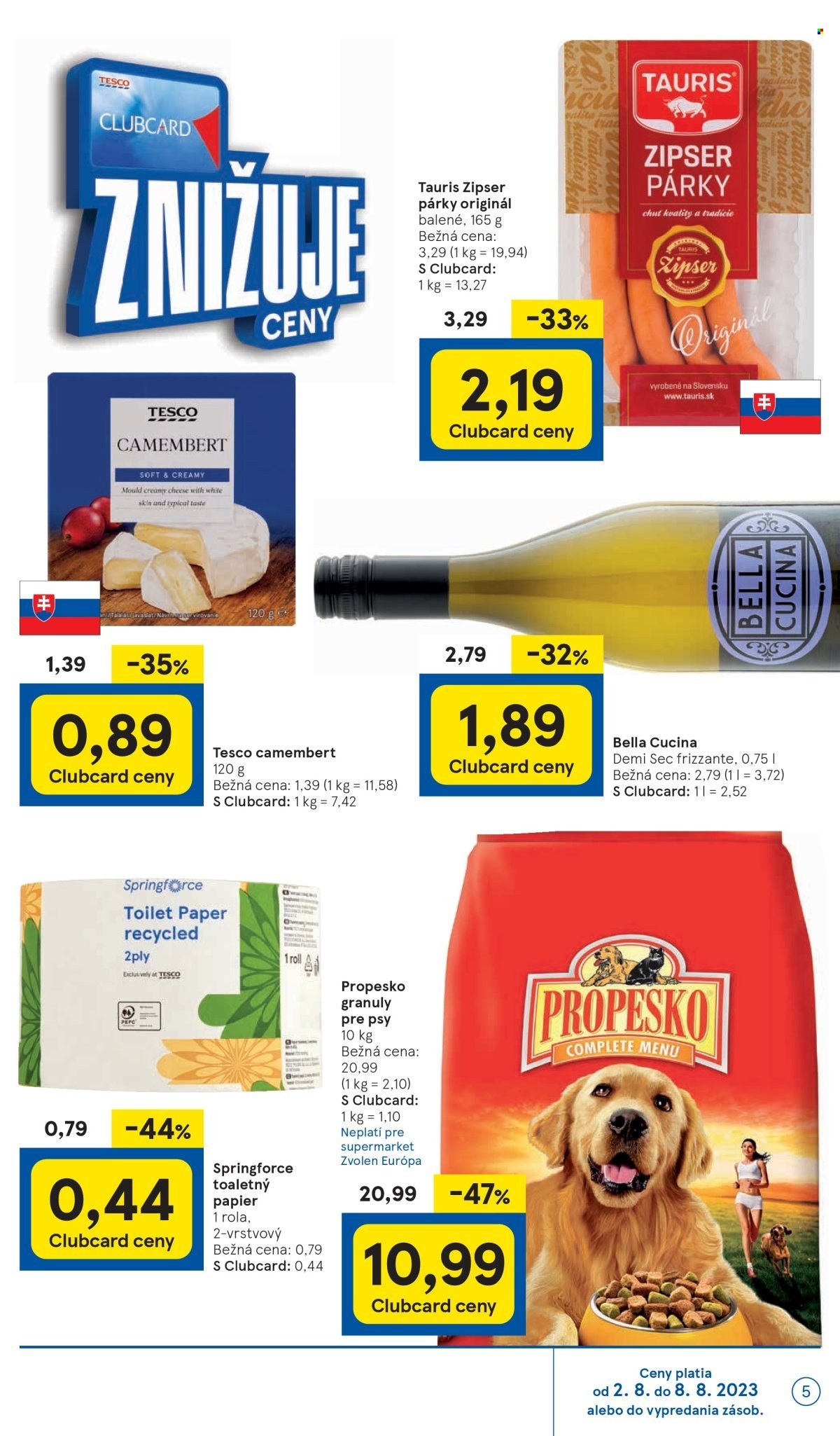 Leták TESCO supermarket - 2.8.2023 - 8.8.2023. Strana 5