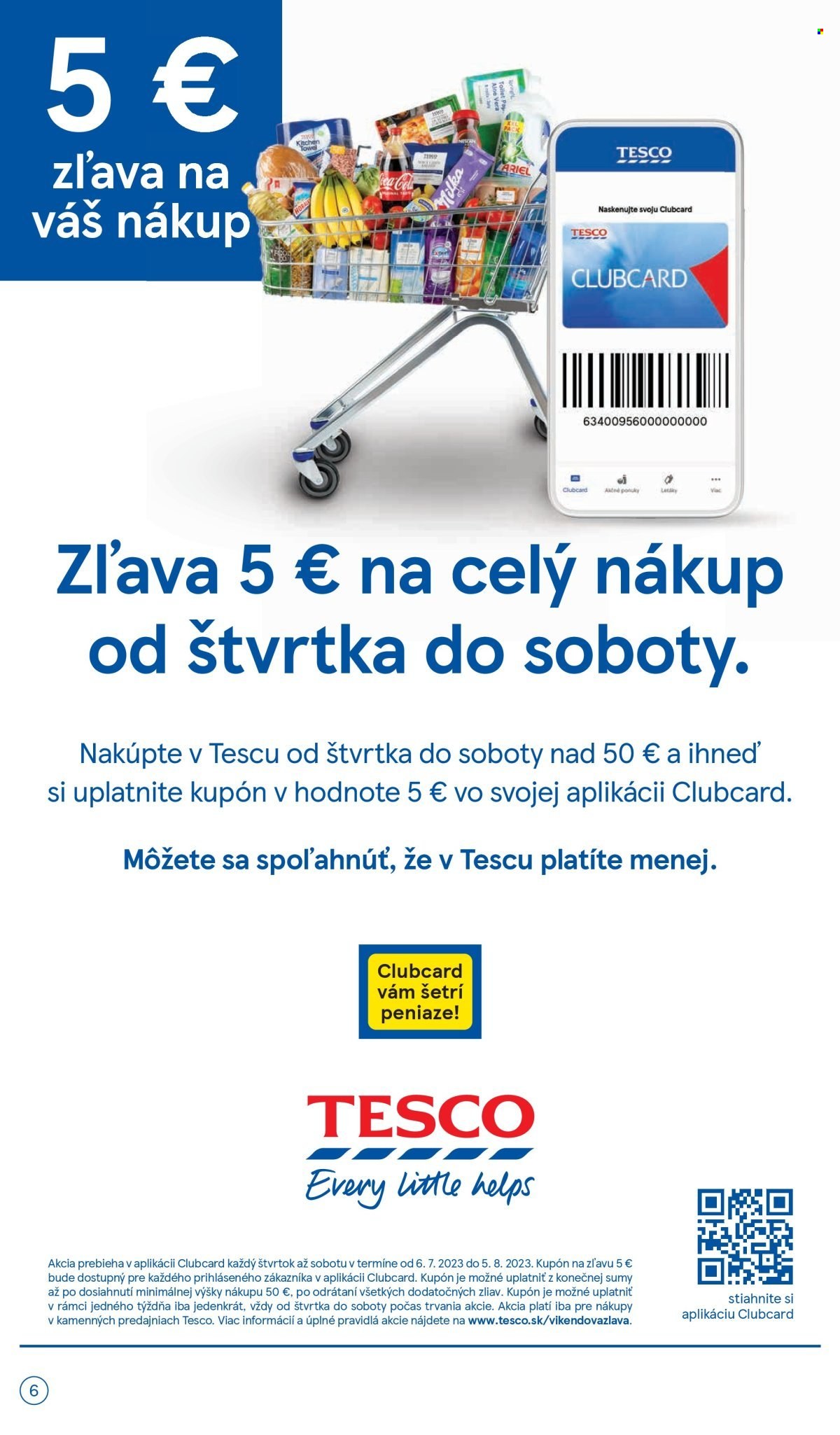 Leták TESCO supermarket - 2.8.2023 - 8.8.2023. Strana 6
