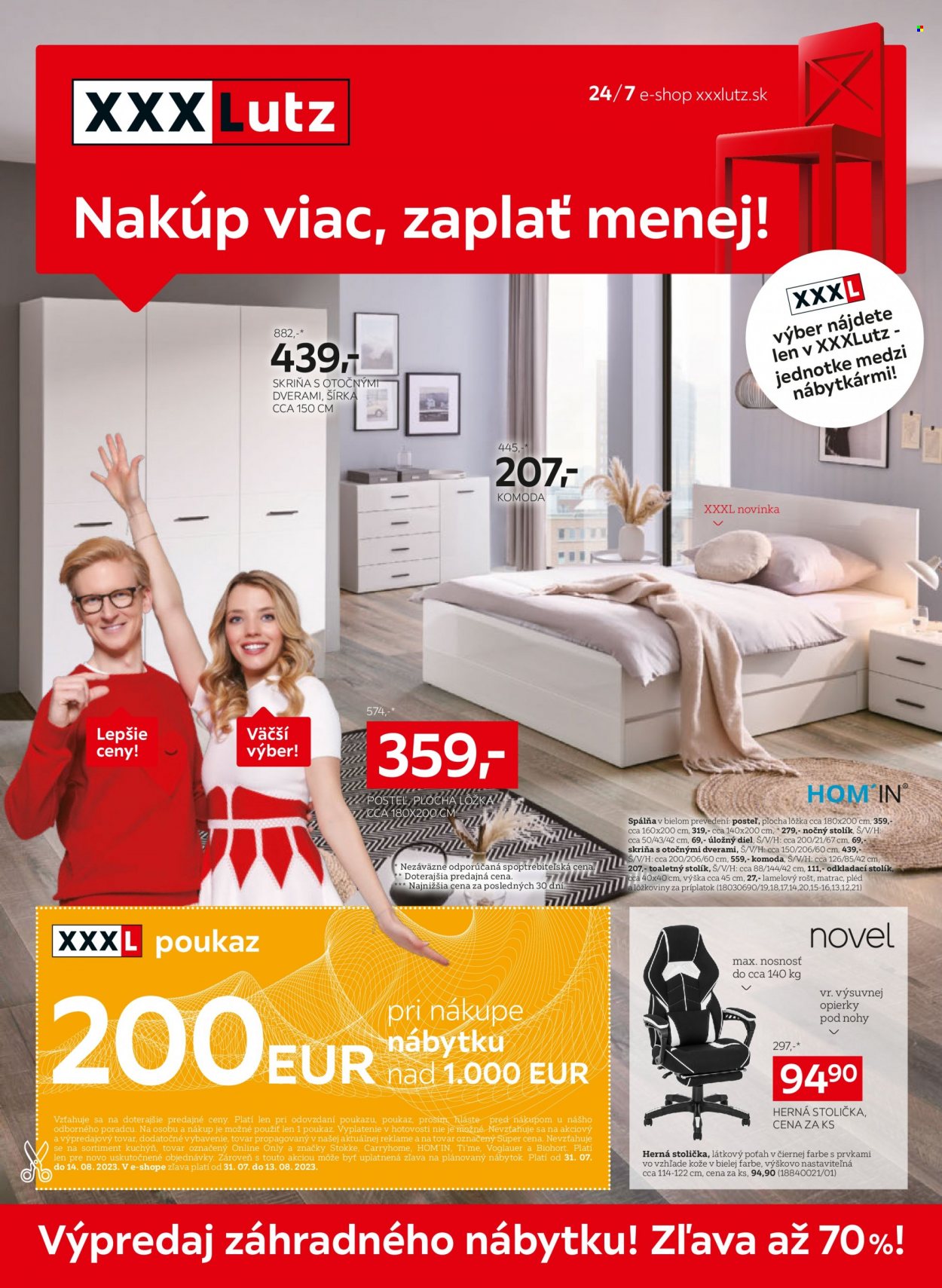 Leták XXXLutz - 31.7.2023 - 13.8.2023. Strana 1