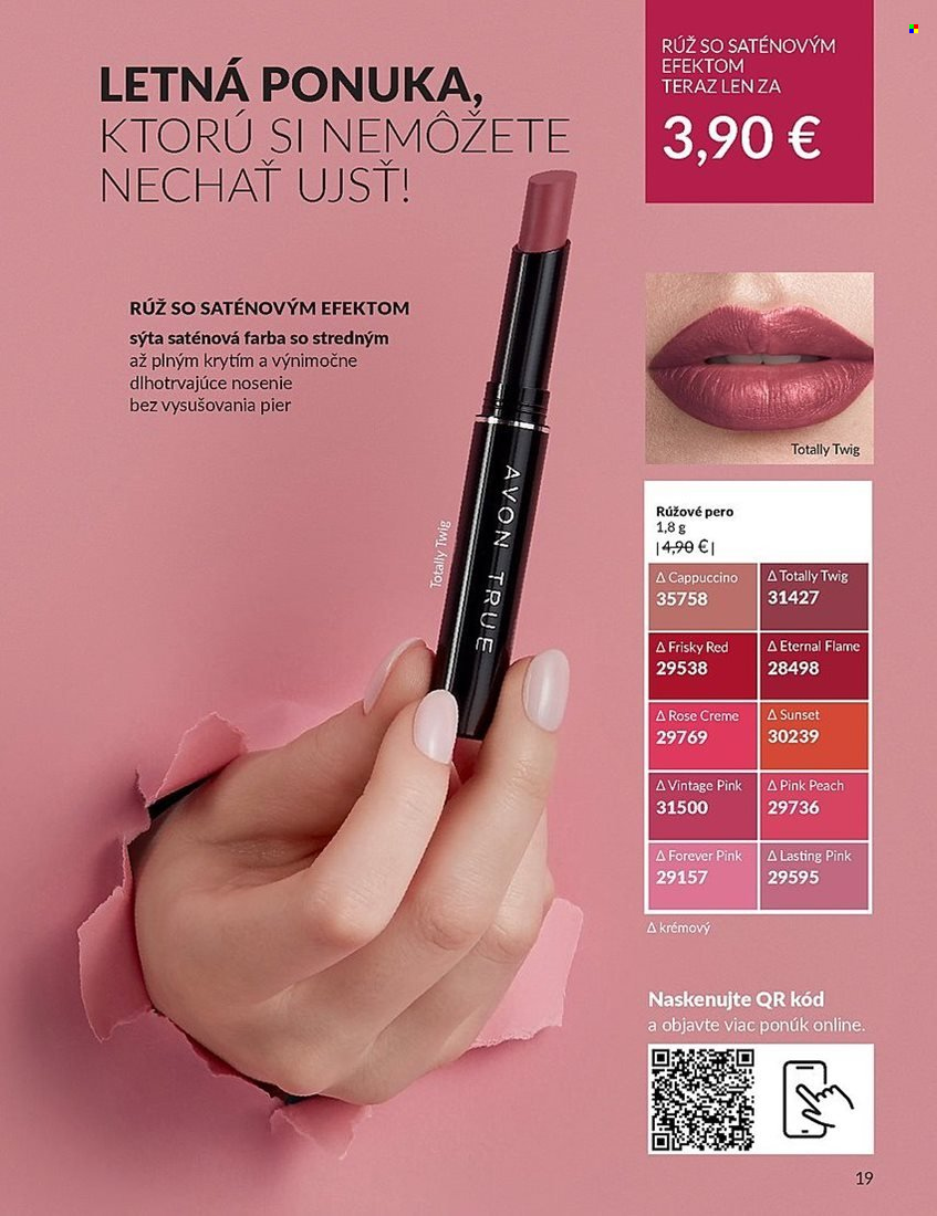 Leták Avon - 1.8.2023 - 31.8.2023. Strana 19