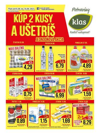 Leták Klas - 3.8.2023 - 16.8.2023.