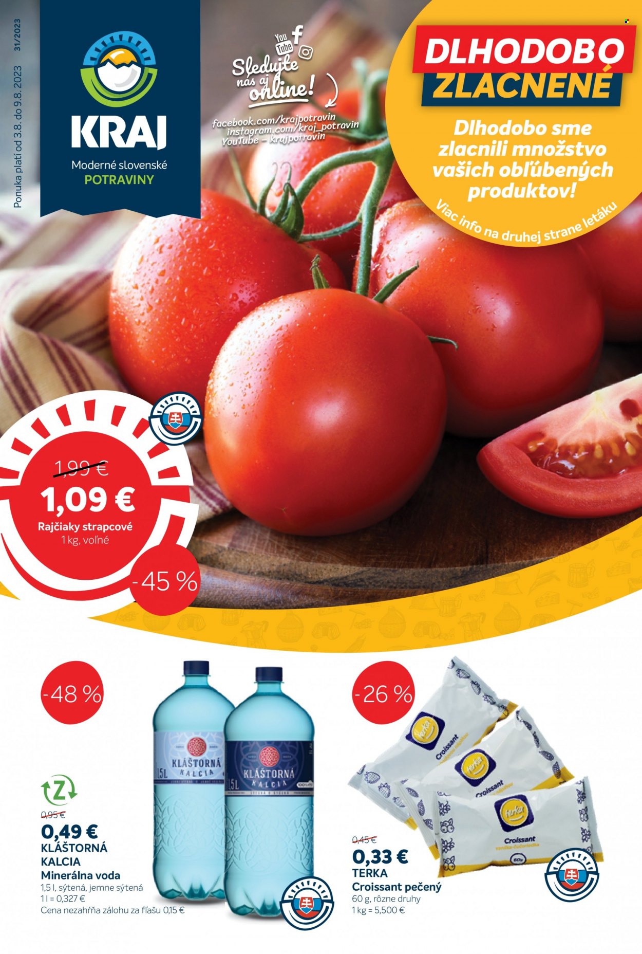 Leták Kraj - 3.8.2023 - 9.8.2023. Strana 1