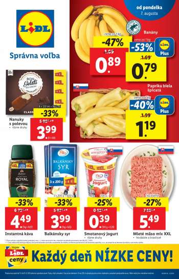 Leták Lidl - 7.8.2023 - 13.8.2023.