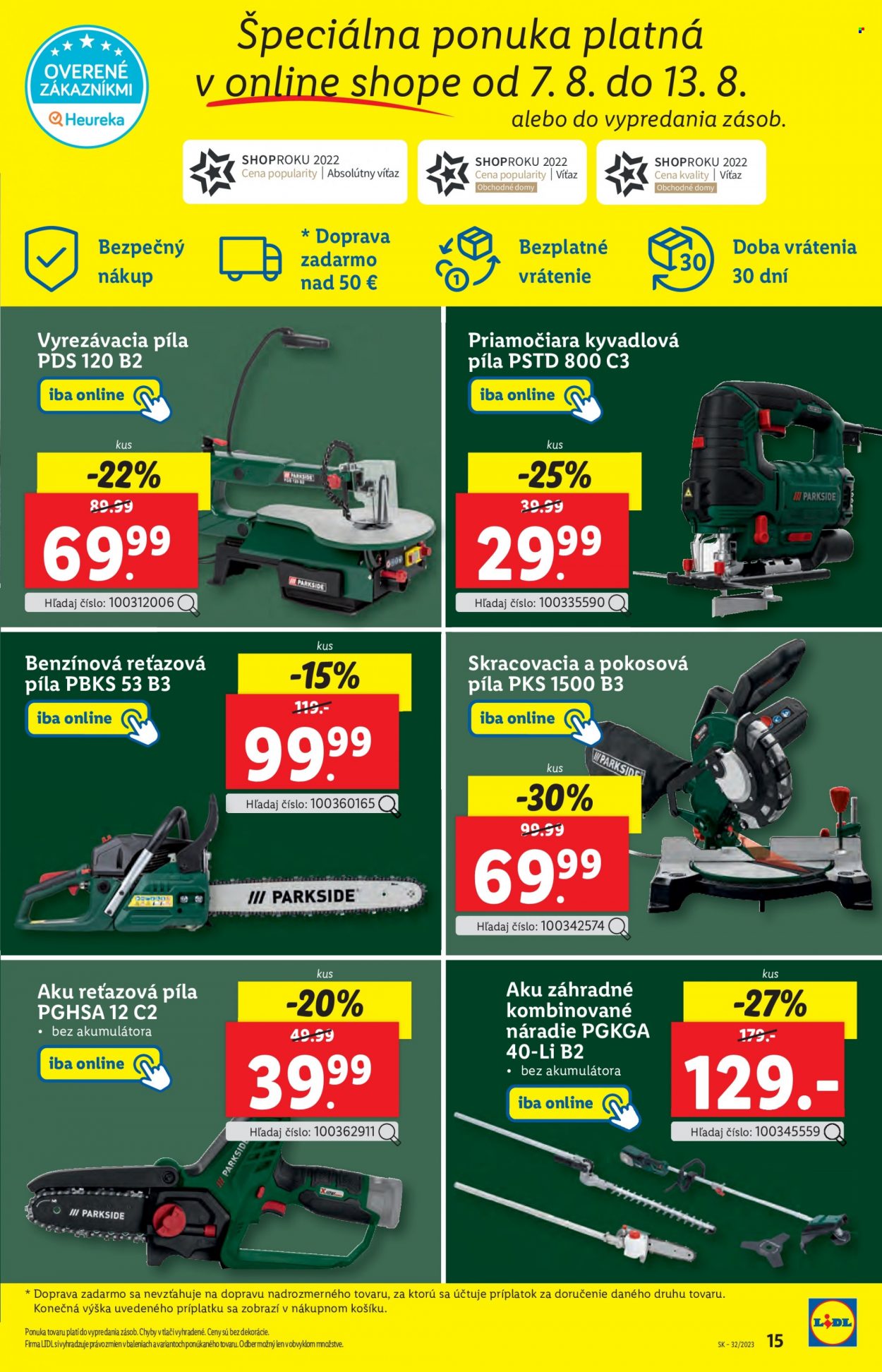 Leták Lidl - 7.8.2023 - 13.8.2023. Strana 15