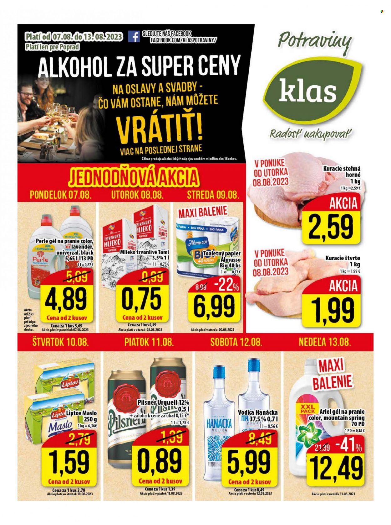 Leták Klas - 7.8.2023 - 13.8.2023. Strana 1