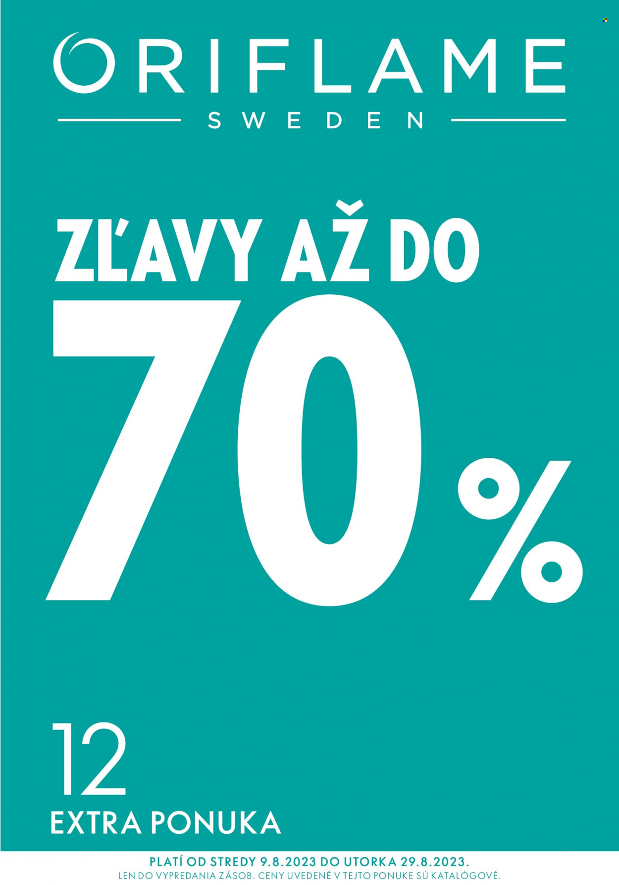 Leták Oriflame - 9.8.2023 - 29.8.2023. Strana 1