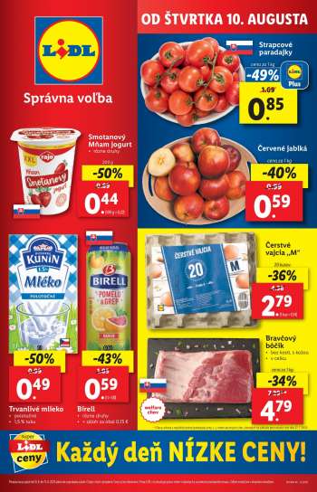 Leták Lidl - 10.8.2023 - 13.8.2023.