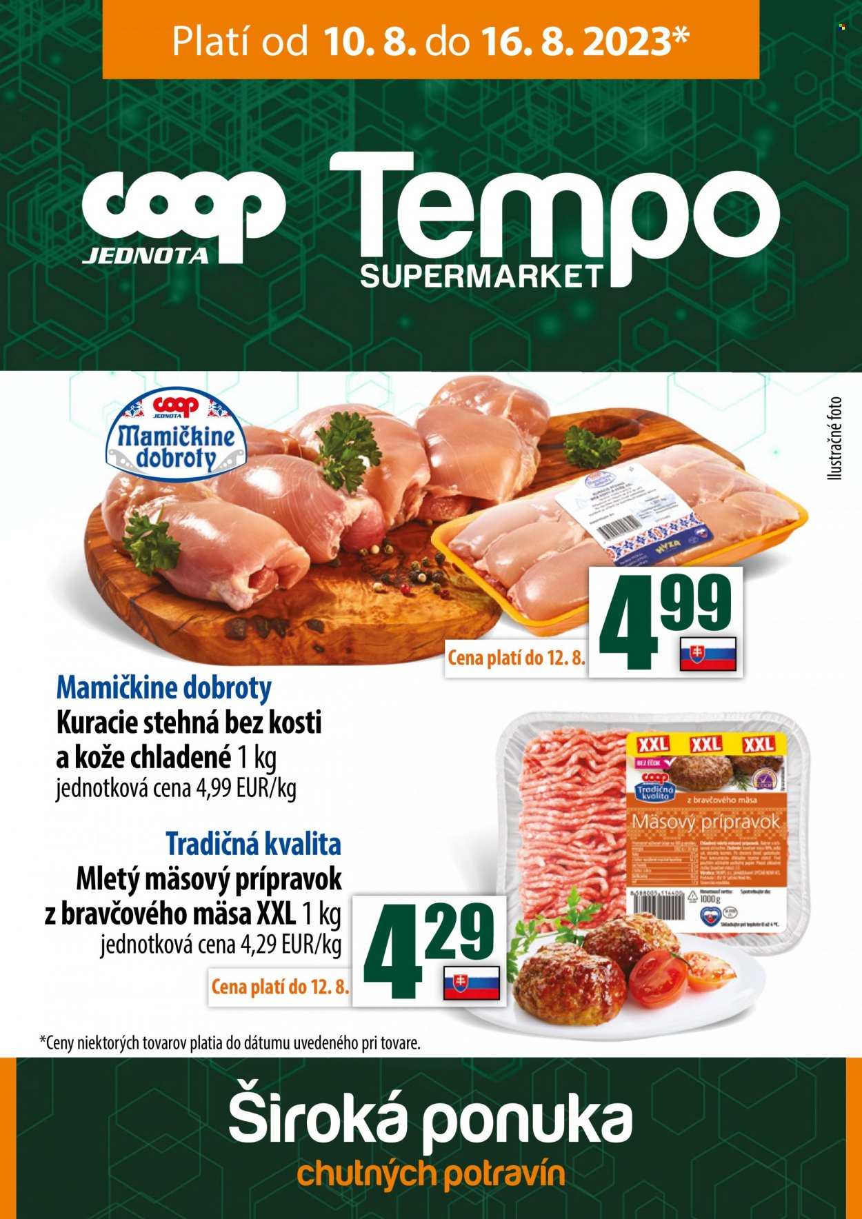 Leták COOP Jednota - 10.8.2023 - 16.8.2023. Strana 1
