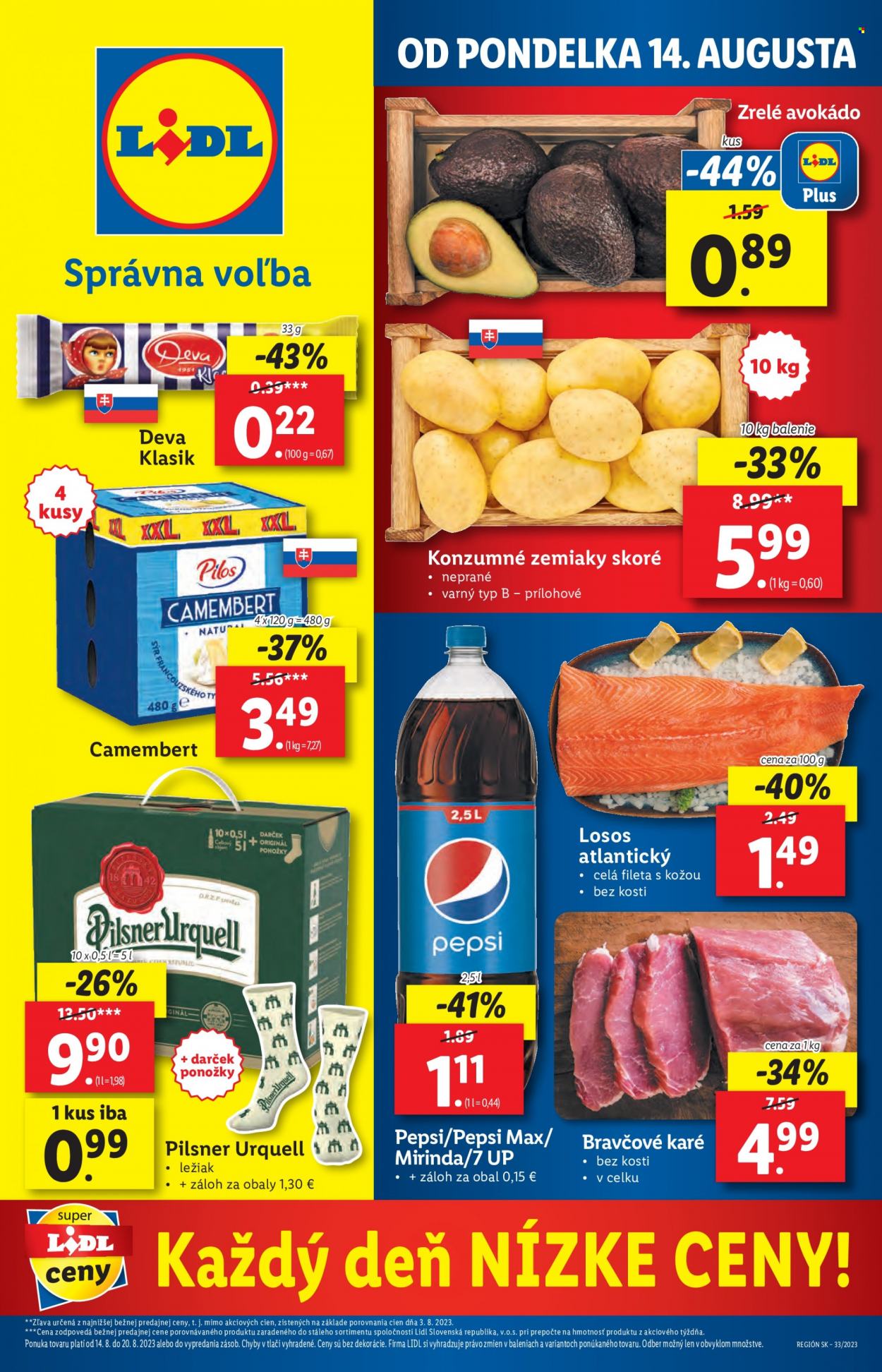 Leták Lidl - 14.8.2023 - 20.8.2023. Strana 1