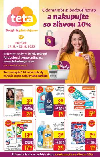 Leták Teta drogerie - 14.8.2023 - 23.8.2023.