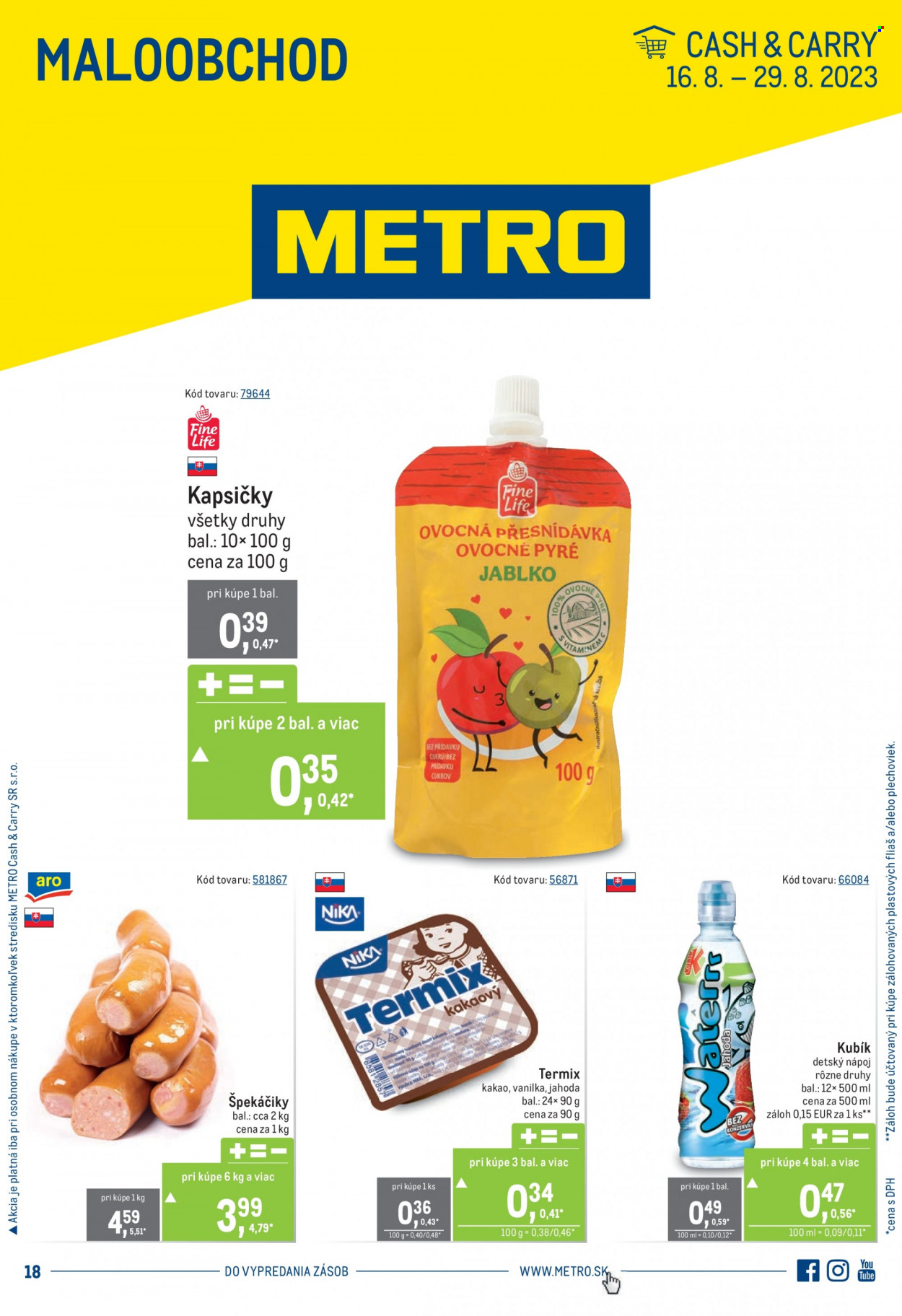 Leták Metro - 16.8.2023 - 29.8.2023. Strana 1