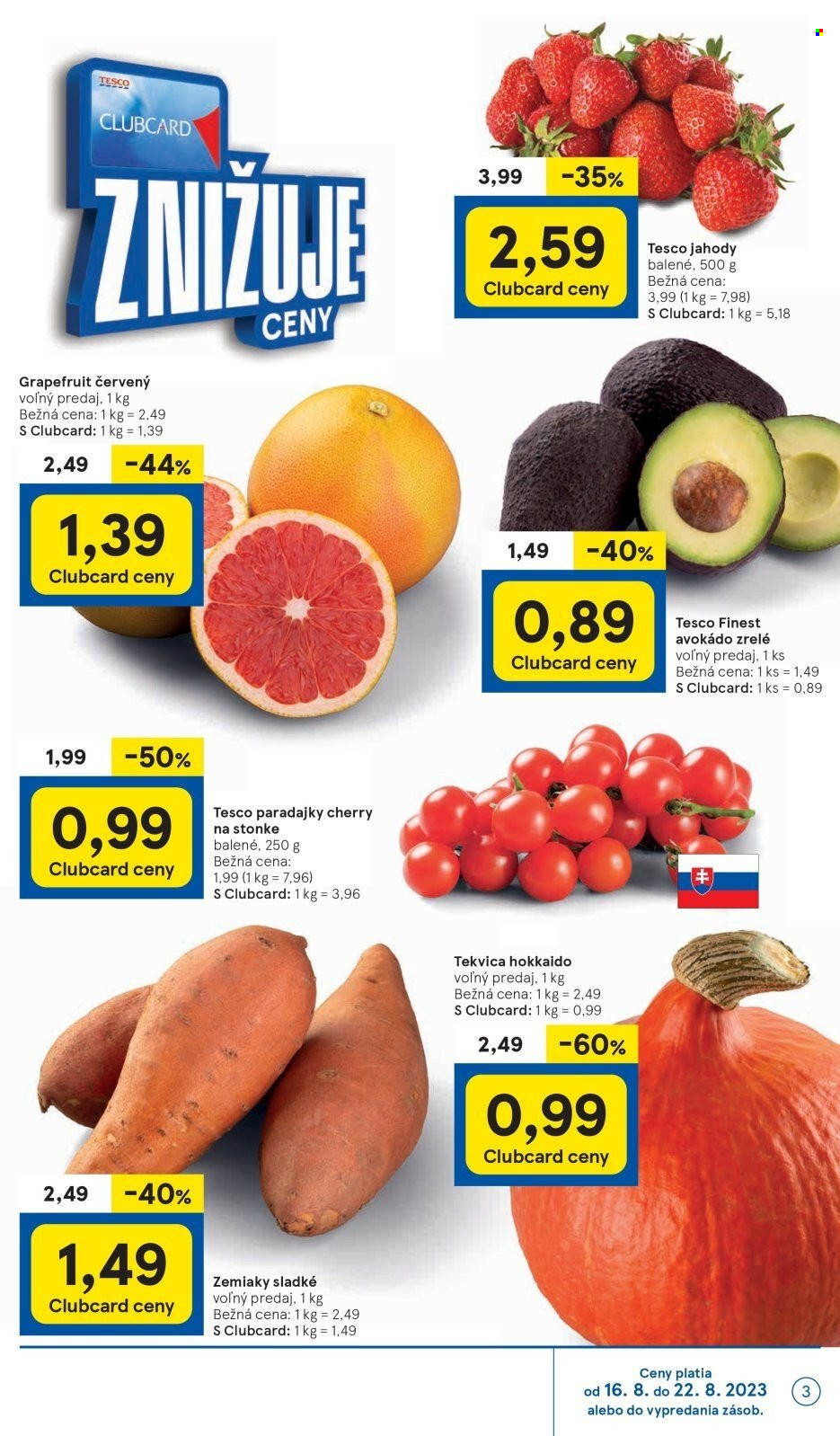 Leták TESCO - 16.8.2023 - 22.8.2023. Strana 3
