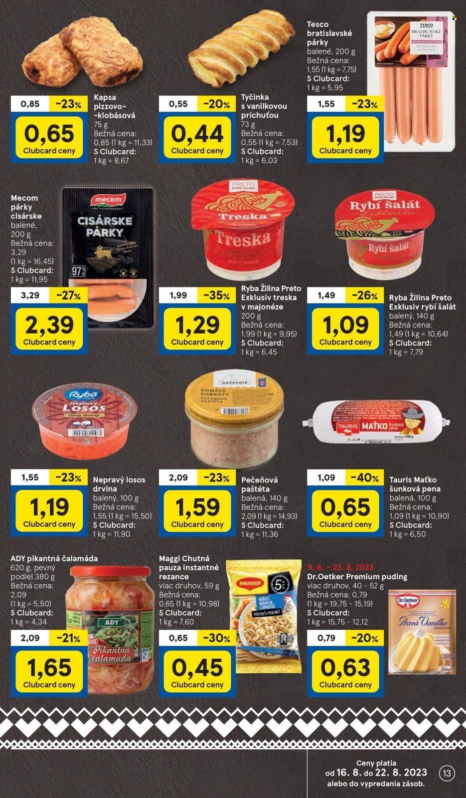 Leták TESCO - 16.8.2023 - 22.8.2023. Strana 13