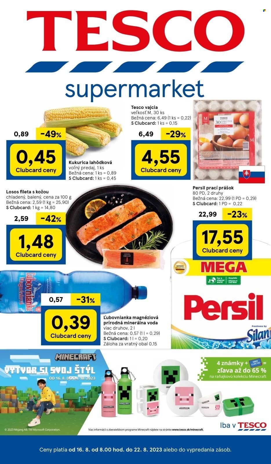 Leták TESCO supermarket - 16.8.2023 - 22.8.2023. Strana 1