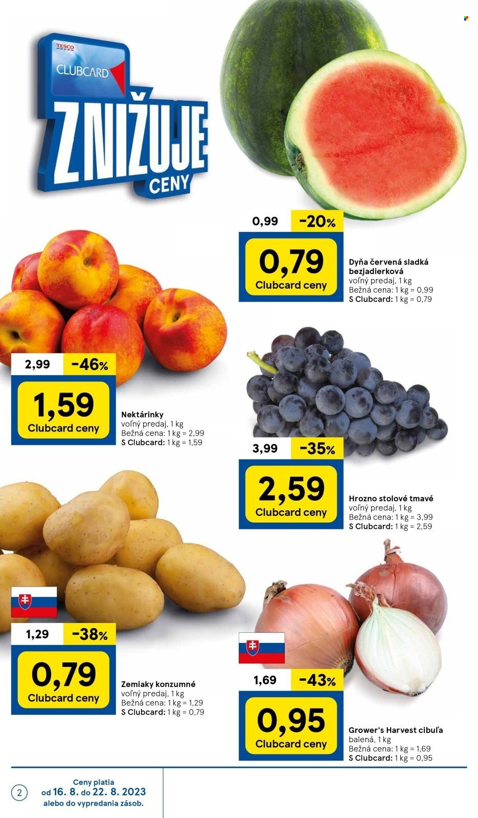Leták TESCO supermarket - 16.8.2023 - 22.8.2023. Strana 2