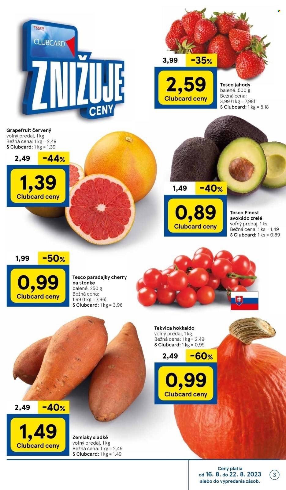 Leták TESCO supermarket - 16.8.2023 - 22.8.2023. Strana 3