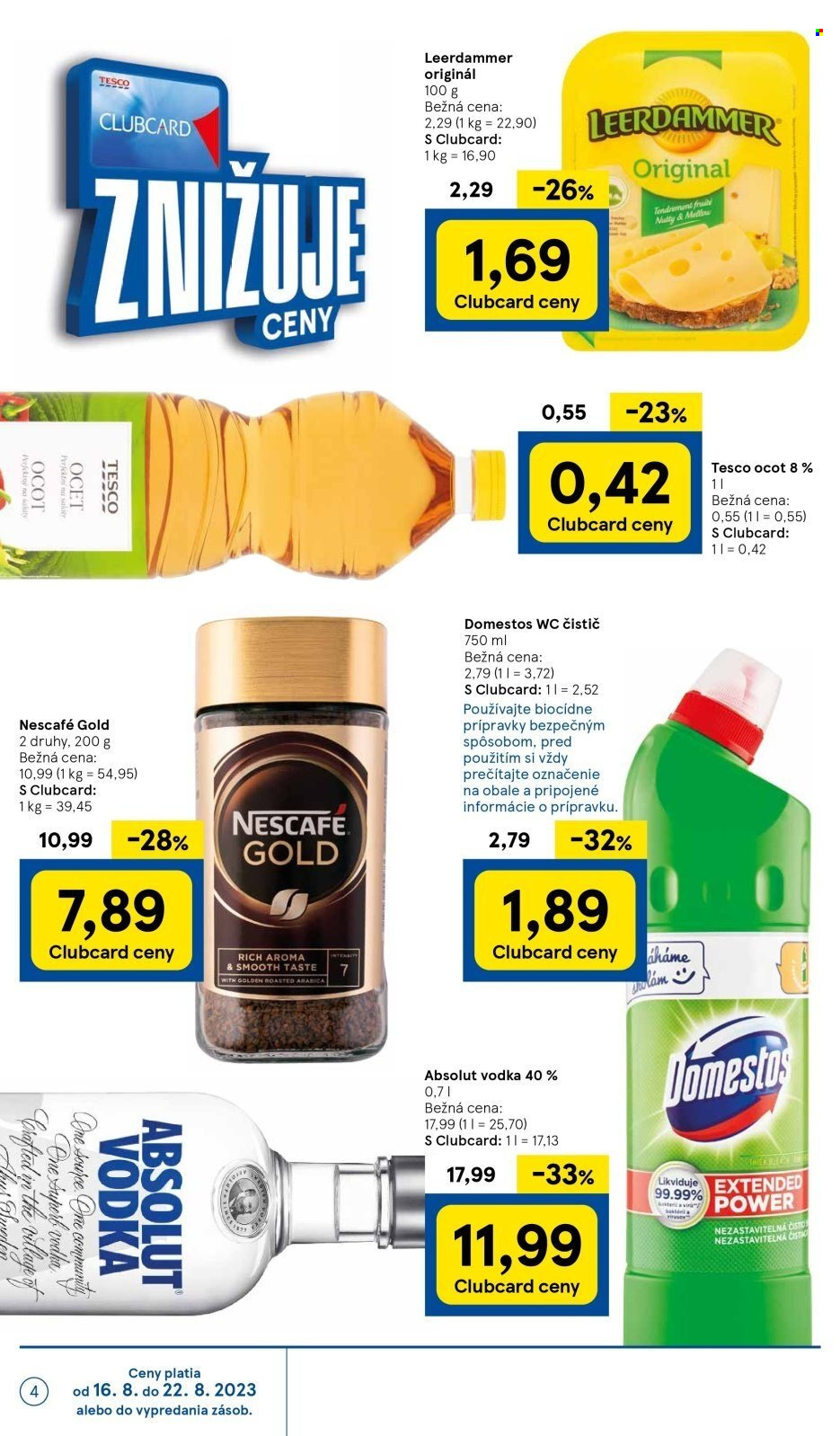 Leták TESCO supermarket - 16.8.2023 - 22.8.2023. Strana 4